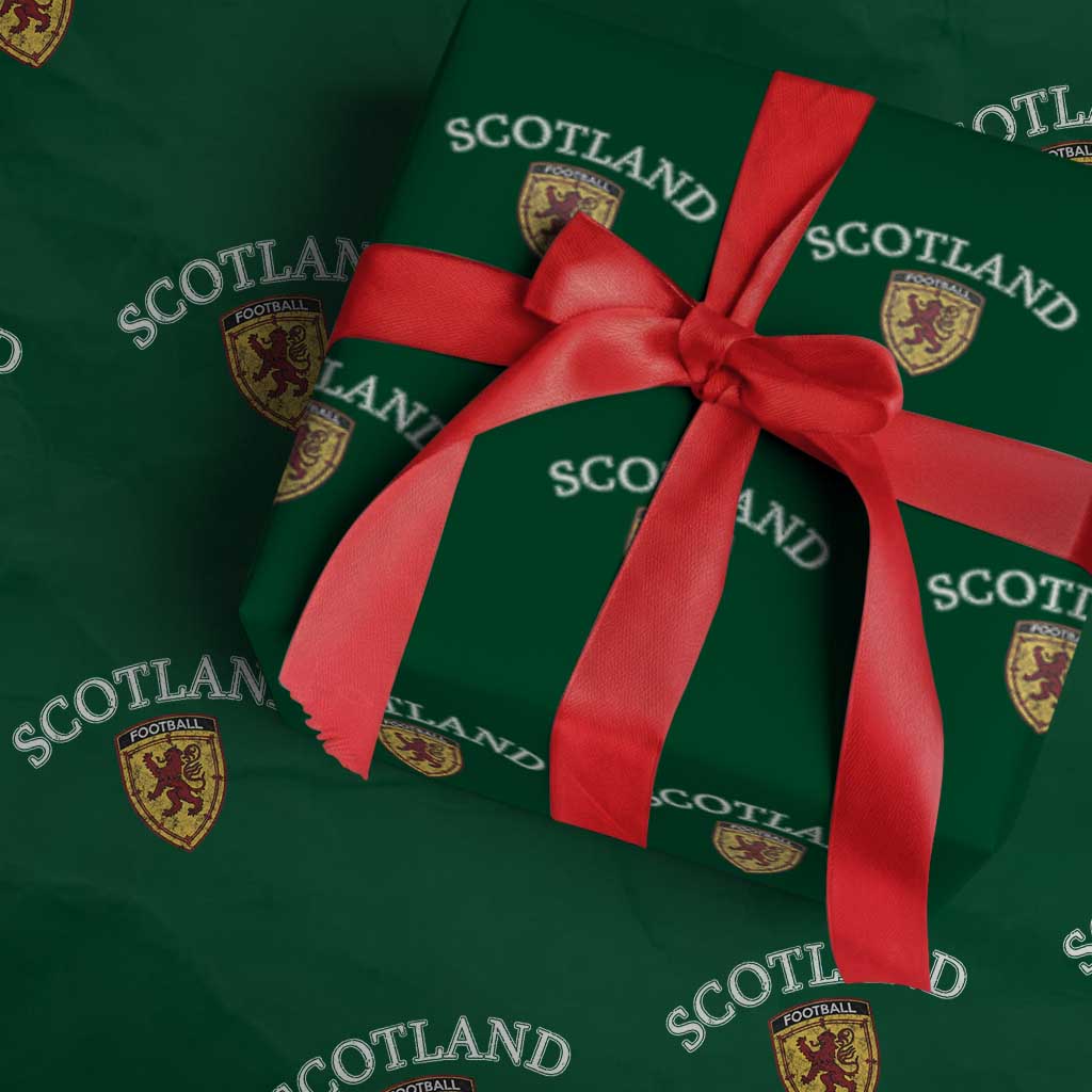 Scotland Soccer Wrapping Paper Roll Scottish Rampant Lion Scotland Coat of Arms Banner Football Fan