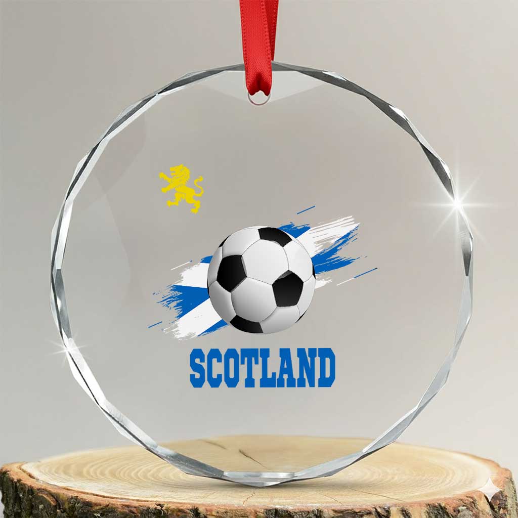 Scotland Soccer Flag Crystal Glass Ornament Scottish Football Fans Pride TS02 Transparent Glass 3'' Circle Print Your Wear