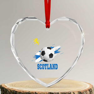 Scotland Soccer Flag Heart Crystal Glass Ornament Scottish Football Fans Pride TS02 Transparent Glass 3'' Heart Print Your Wear
