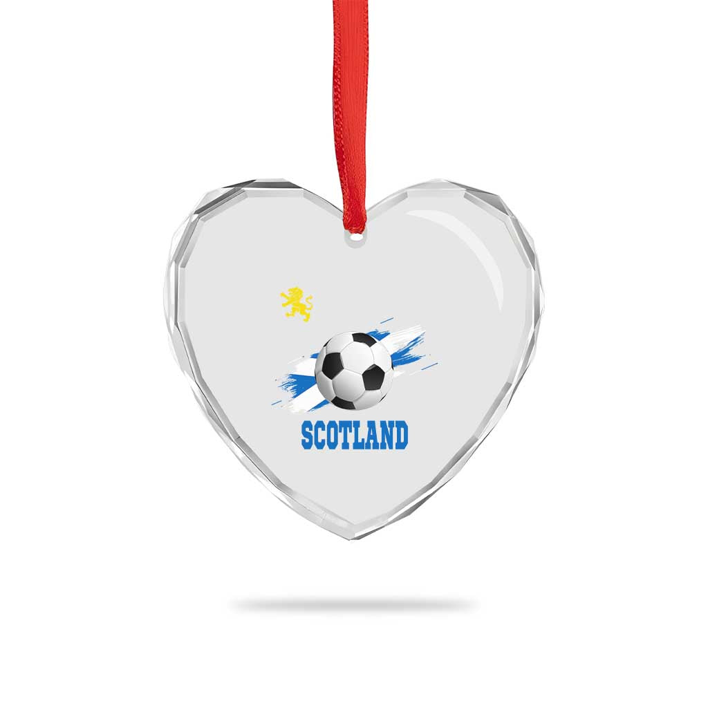 Scotland Soccer Flag Heart Crystal Glass Ornament Scottish Football Fans Pride TS02 Print Your Wear