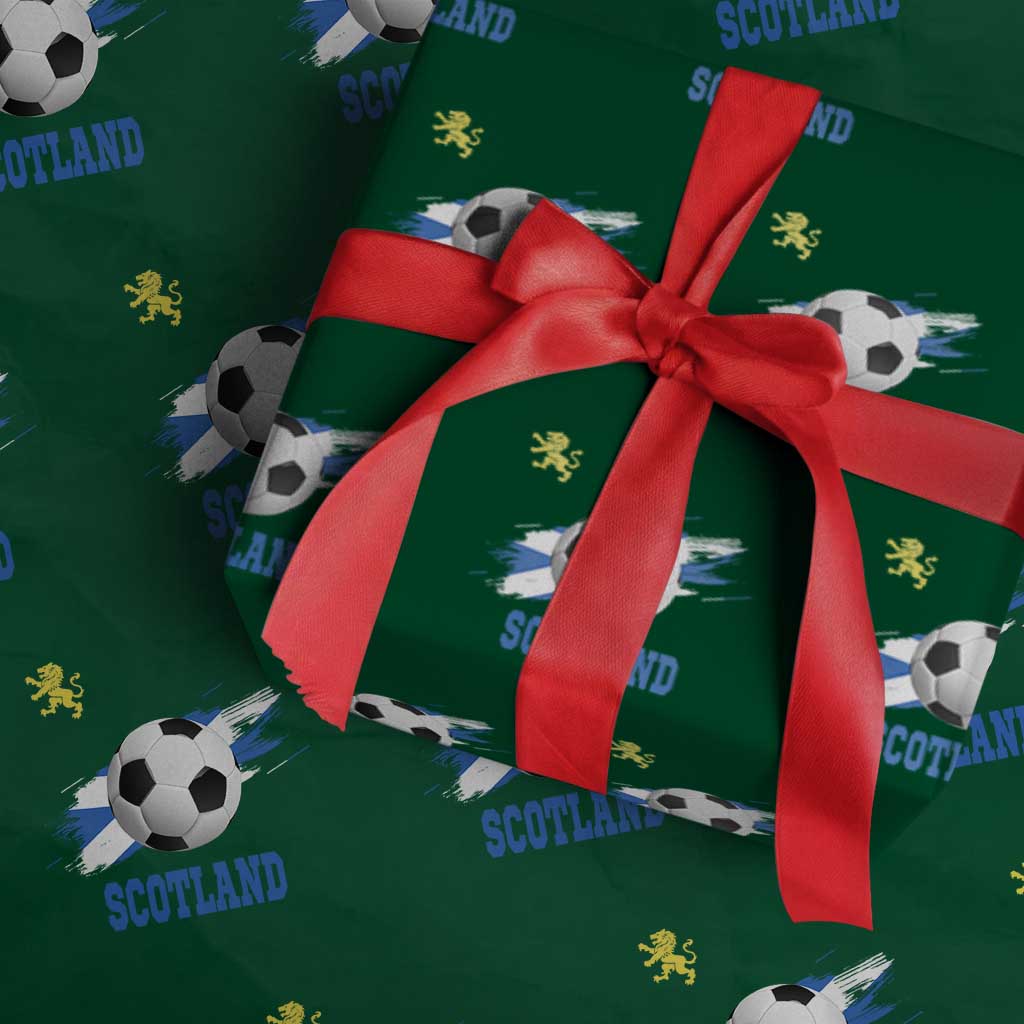 Scotland Soccer Flag Wrapping Paper Roll Scottish Football Fans Pride TS02 Green Print Your Wear