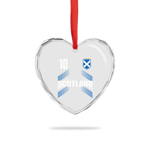 Scotland Soccer Sports Graphic Number 10 Jersey Style Heart Crystal Glass Ornament Proud Scottish Football Fans Game Day Pride TS02 Print Your Wear