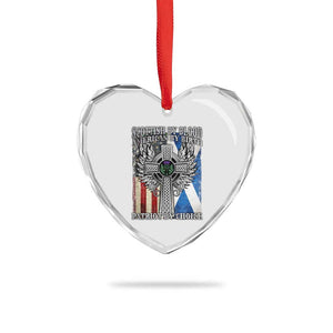 Scottish American Heart Crystal Glass Ornament Scottish By Blood American By Birth Patriot By Choice TS11 Print Your Wear