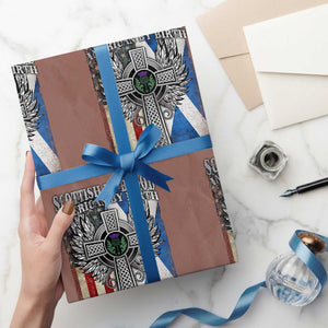 Scottish American Wrapping Paper Roll Scottish By Blood American By Birth Patriot By Choice TS11 Mocha Print Your Wear