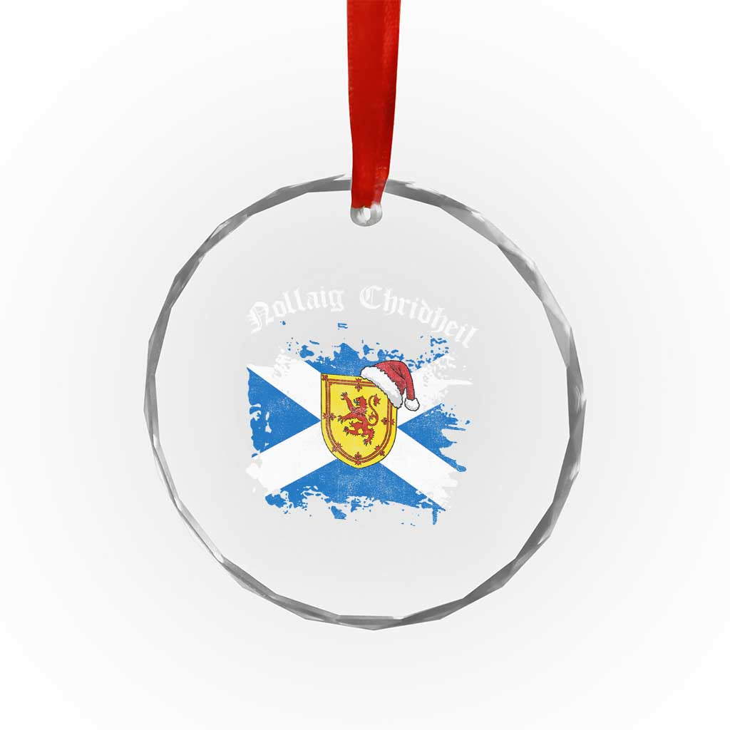 Scottish Christmas Crystal Glass Ornament Nollaig Chridheil Gaelic Xmas Scotland Lion Rampant TS11 Print Your Wear