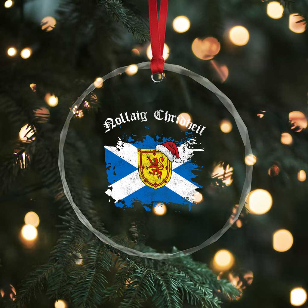 Scottish Christmas Crystal Glass Ornament Nollaig Chridheil Gaelic Xmas Scotland Lion Rampant TS11 Print Your Wear