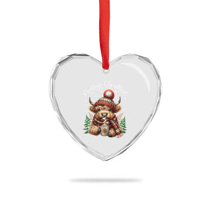 Scottish Christmas Heart Crystal Glass Ornament Nollaig Chridheil Gaelic Xmas Higland Cow TS11 Print Your Wear