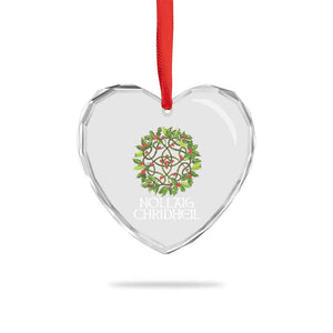 Scottish Merry Christmas Heart Crystal Glass Ornament Nollaig Chridhel Celtic Xmas Mistletoe TS11 Print Your Wear