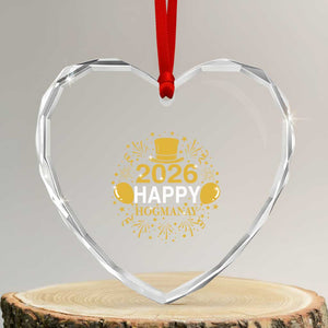 Scottish New Year 2026 Heart Crystal Glass Ornament Happy Hogmanay NYE Party TS11 Transparent Glass 3'' Heart Print Your Wear
