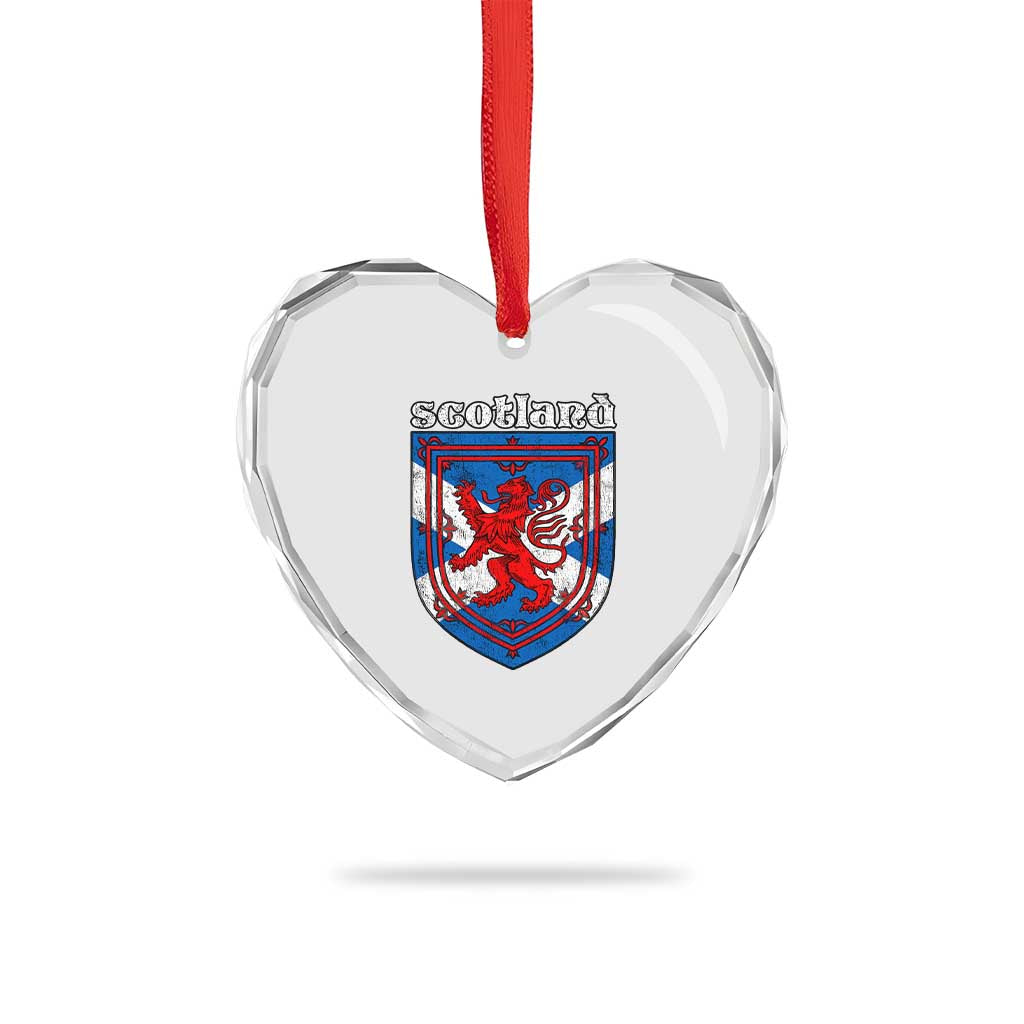 Scottish Pride Heart Crystal Glass Ornament Scottish Rampant Lion Flag Scotland Coat of Arms TS11 Print Your Wear