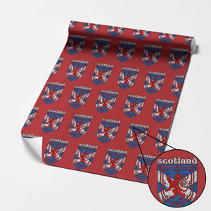 Scottish Pride Wrapping Paper Roll Scottish Rampant Lion Flag Scotland Coat of Arms TS11 Red Print Your Wear