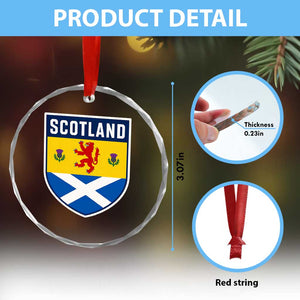 Scottish Rampant Lion Scotland Coat of Arms National Pride Crystal Glass Ornament
