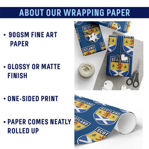 Scottish Rampant Lion Scotland Coat of Arms National Pride Wrapping Paper Roll