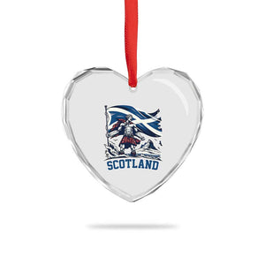 Scottish Warrior Heart Crystal Glass Ornament Brave Highland Hero Scotland Flag TS02 Print Your Wear