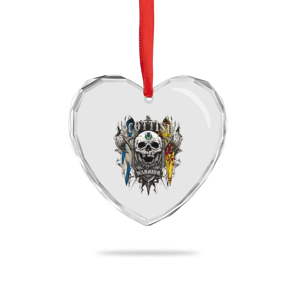 Scottish Warrior Heart Crystal Glass Ornament Vintage Skull Celtic Cross Scottish Lion Rampant Flag TS11 Print Your Wear