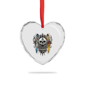 Scottish Warrior Heart Crystal Glass Ornament Vintage Skull Celtic Cross Scottish Lion Rampant Flag TS11 Print Your Wear