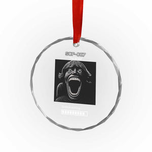 SCP 67 Mason The 6 7 Kid Meme Crystal Glass Ornament Six Seven Boy Horror Edit TS02 Transparent Glass 3'' Circle Print Your Wear