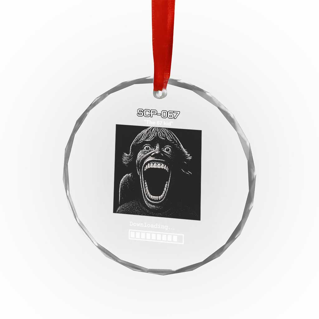SCP 67 Mason The 6 7 Kid Meme Crystal Glass Ornament Six Seven Boy Horror Edit TS02 Print Your Wear