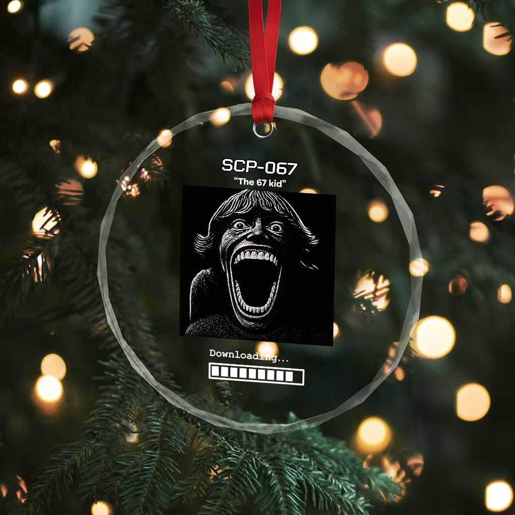 SCP 67 Mason The 6 7 Kid Meme Crystal Glass Ornament Six Seven Boy Horror Edit TS02 Print Your Wear