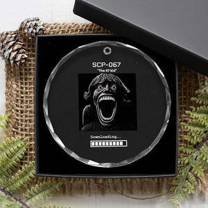 SCP 67 Mason The 6 7 Kid Meme Crystal Glass Ornament Six Seven Boy Horror Edit TS02 Print Your Wear