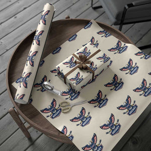 Screaming American Eagle Hockey Pride Graphic Wrapping Paper Roll Proud USA Ice Sticks Sports Fan TS02 Beige Print Your Wear
