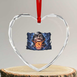 Screaming Mason 67 Kid Meme Heart Crystal Glass Ornament Six Seven Viral Devil Transformation Horror Edit TS02 Transparent Glass 3'' Heart Print Your Wear