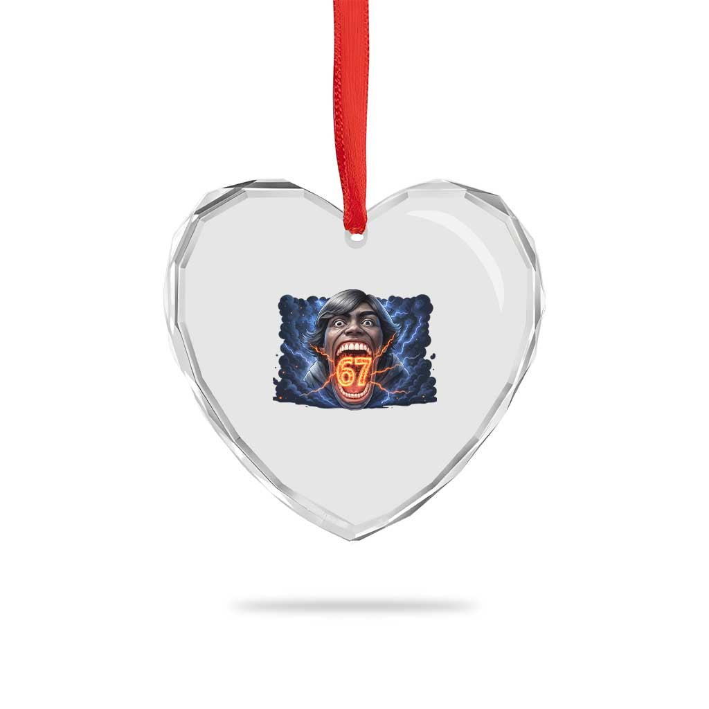 Screaming Mason 67 Kid Meme Heart Crystal Glass Ornament Six Seven Viral Devil Transformation Horror Edit TS02 Print Your Wear