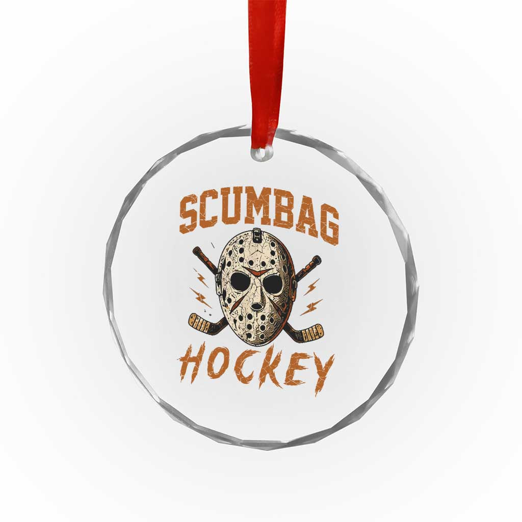Scumbag Hockey Goalie Mask Distressed Sports Graphic Crystal Glass Ornament TS02 Print Your Wear