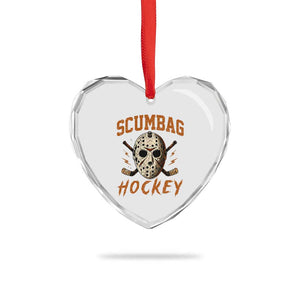 Scumbag Hockey Goalie Mask Distressed Sports Graphic Heart Crystal Glass Ornament TS02 Print Your Wear
