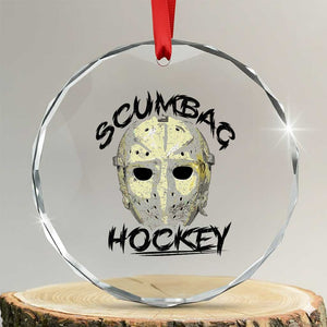 Scumbag Hockey Goalie Mask Vintage Graphic Crystal Glass Ornament TS02 Transparent Glass 3'' Circle Print Your Wear