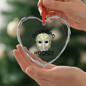 Scumbag Hockey Goalie Mask Vintage Graphic Heart Crystal Glass Ornament TS02 Print Your Wear