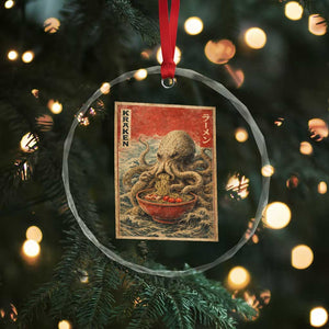 Sea Monster Eating Ramen Crystal Glass Ornament Vintage Graphic Japanese Lover Ukiyo-e Art TS10 Print Your Wear