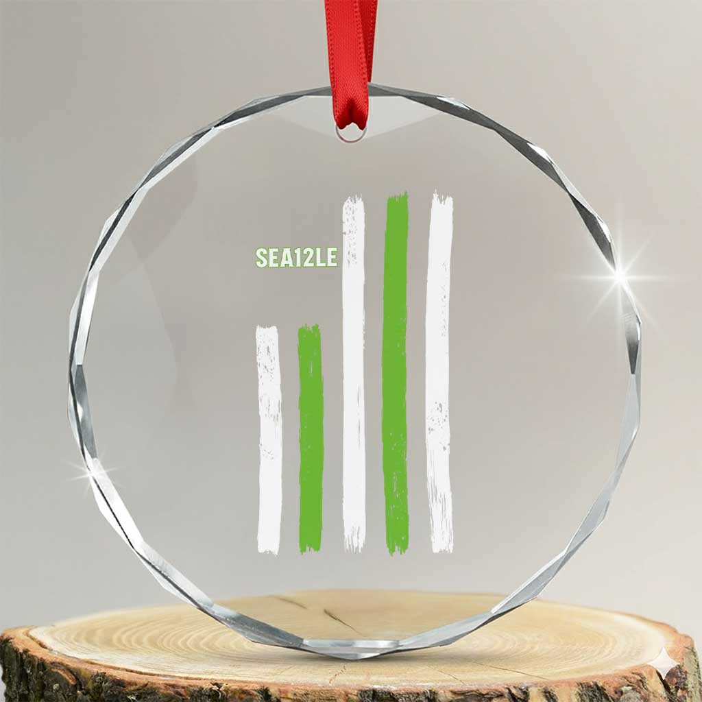 SEA12LE Champion Football Fan Gift Crystal Glass Ornament Blue Green Pride TS12 Transparent Glass 3'' Circle Print Your Wear