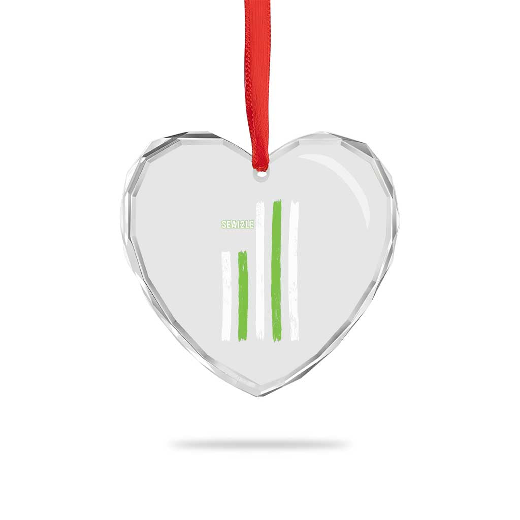 SEA12LE Champion Football Fan Gift Heart Crystal Glass Ornament Blue Green Pride TS12 Print Your Wear