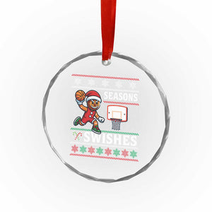 Seasons Swishes Crystal Glass Ornament Funny Gingerbread Basketball Christmas Gift TS12 Print Your Wear