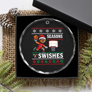 Seasons Swishes Crystal Glass Ornament Funny Gingerbread Basketball Christmas Gift TS12 Print Your Wear