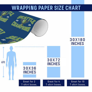 Seattle Champions 2026 Wrapping Paper Roll Retro Gameday Team Fan TS10 Print Your Wear