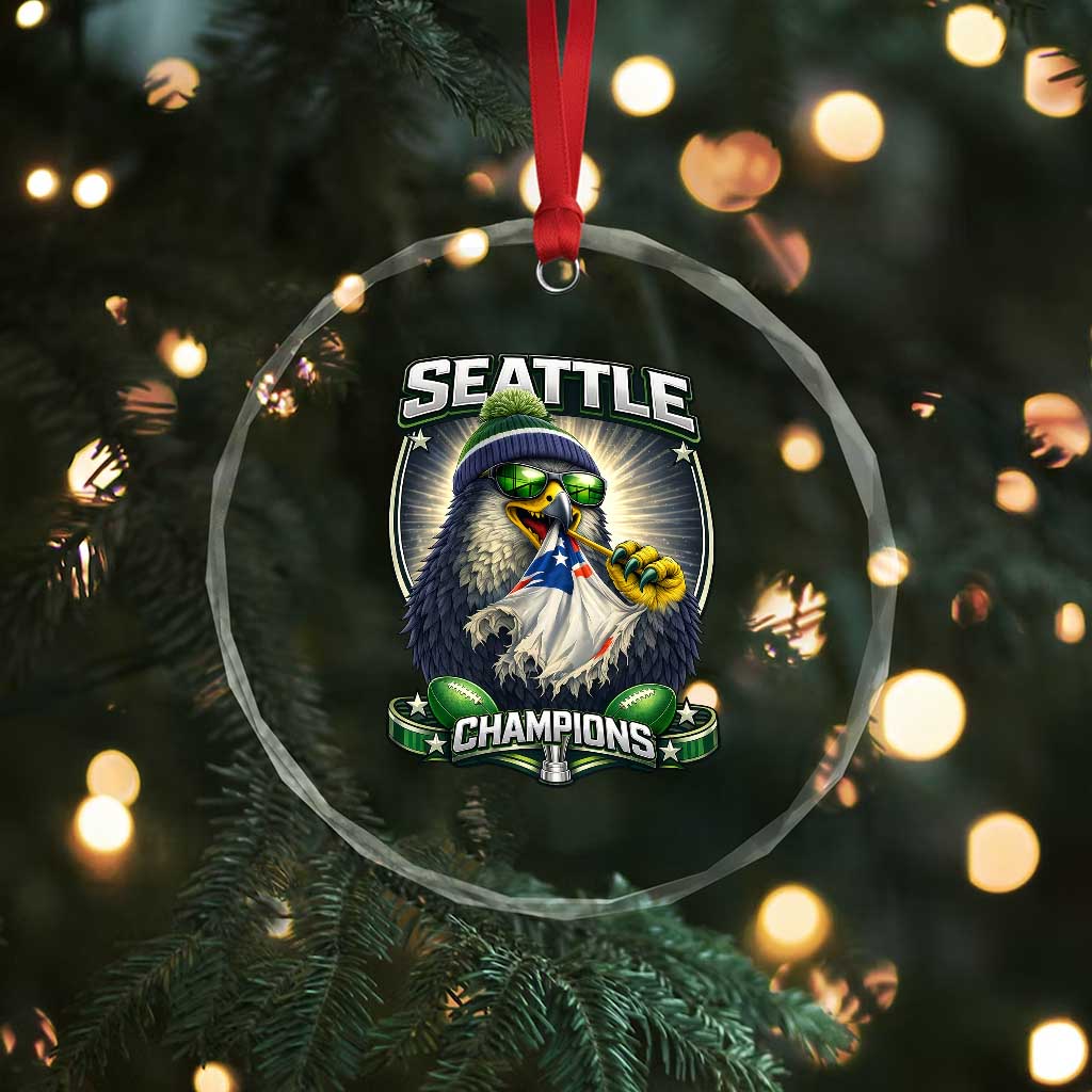 Seattle Champions Fan Pride Crystal Glass Ornament Football Fan Gift TS12 Print Your Wear