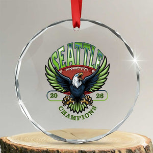 Seattle Champions Fan Pride Crystal Glass Ornament Gift For Football Lovers TS12 Transparent Glass 3'' Circle Print Your Wear