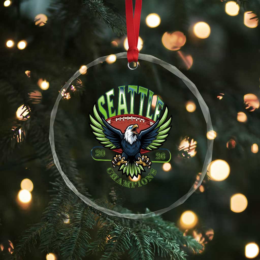 Seattle Champions Fan Pride Crystal Glass Ornament Gift For Football Lovers TS12 Print Your Wear