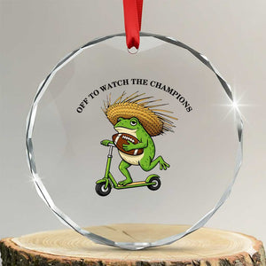 Seattle Championship 2026 Crystal Glass Ornament Funny Frog Football TS14 Transparent Glass 3'' Circle Print Your Wear