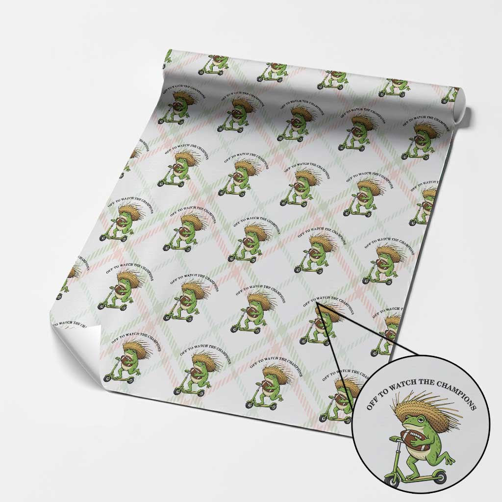 Seattle Championship 2026 Wrapping Paper Roll Funny Frog Football TS14 Christmas Plaid Print Your Wear