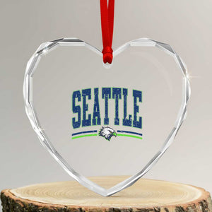 Seattle City Pride Heart Crystal Glass Ornament Vintage Game Day Sports Fan Style TS02 Transparent Glass 3'' Heart Print Your Wear