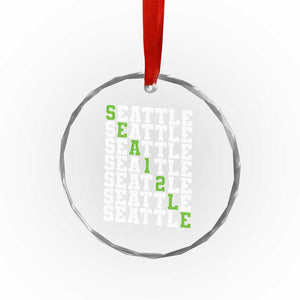Seattle Fan 12 Athletic Number Crystal Glass Ornament City Football Game Day TS11 Print Your Wear