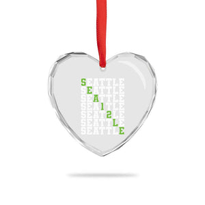 Seattle Fan 12 Athletic Number Heart Crystal Glass Ornament City Football Game Day TS11 Print Your Wear