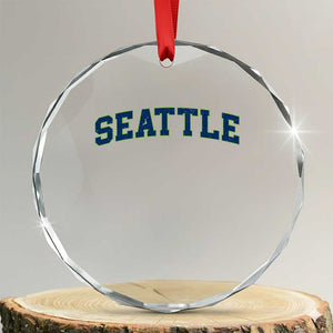 Seattle Fan Crystal Glass Ornament Vintage Athletic Sports City Game Day TS11 Transparent Glass 3'' Circle Print Your Wear