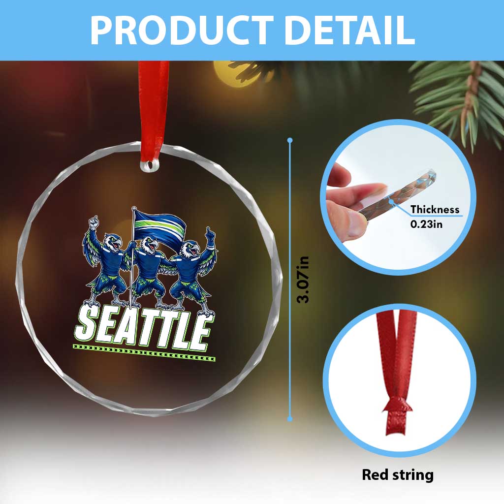 Seattle Fan Pride Victory Celebration Crystal Glass Ornament Gift For Sports Lovers TS12 Print Your Wear