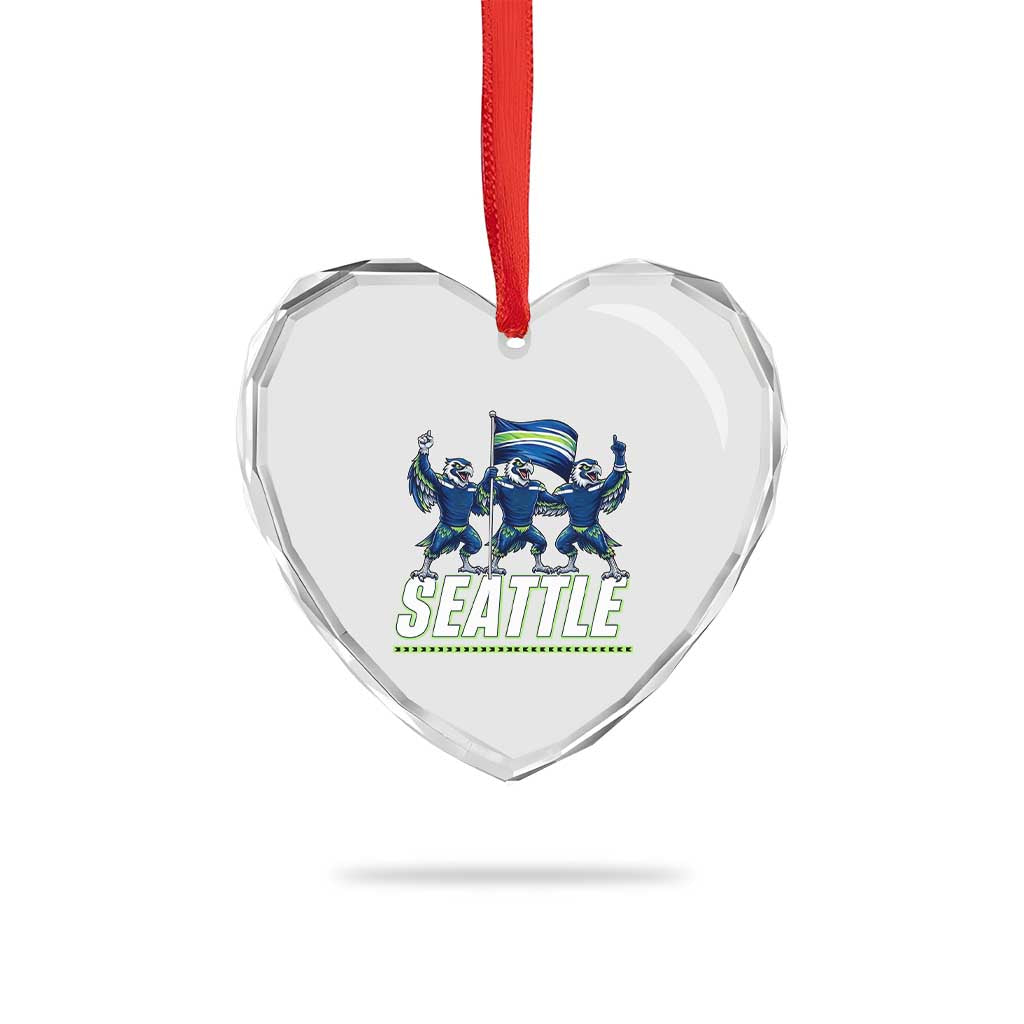 Seattle Fan Pride Victory Celebration Heart Crystal Glass Ornament Gift For Sports Lovers TS12 Print Your Wear