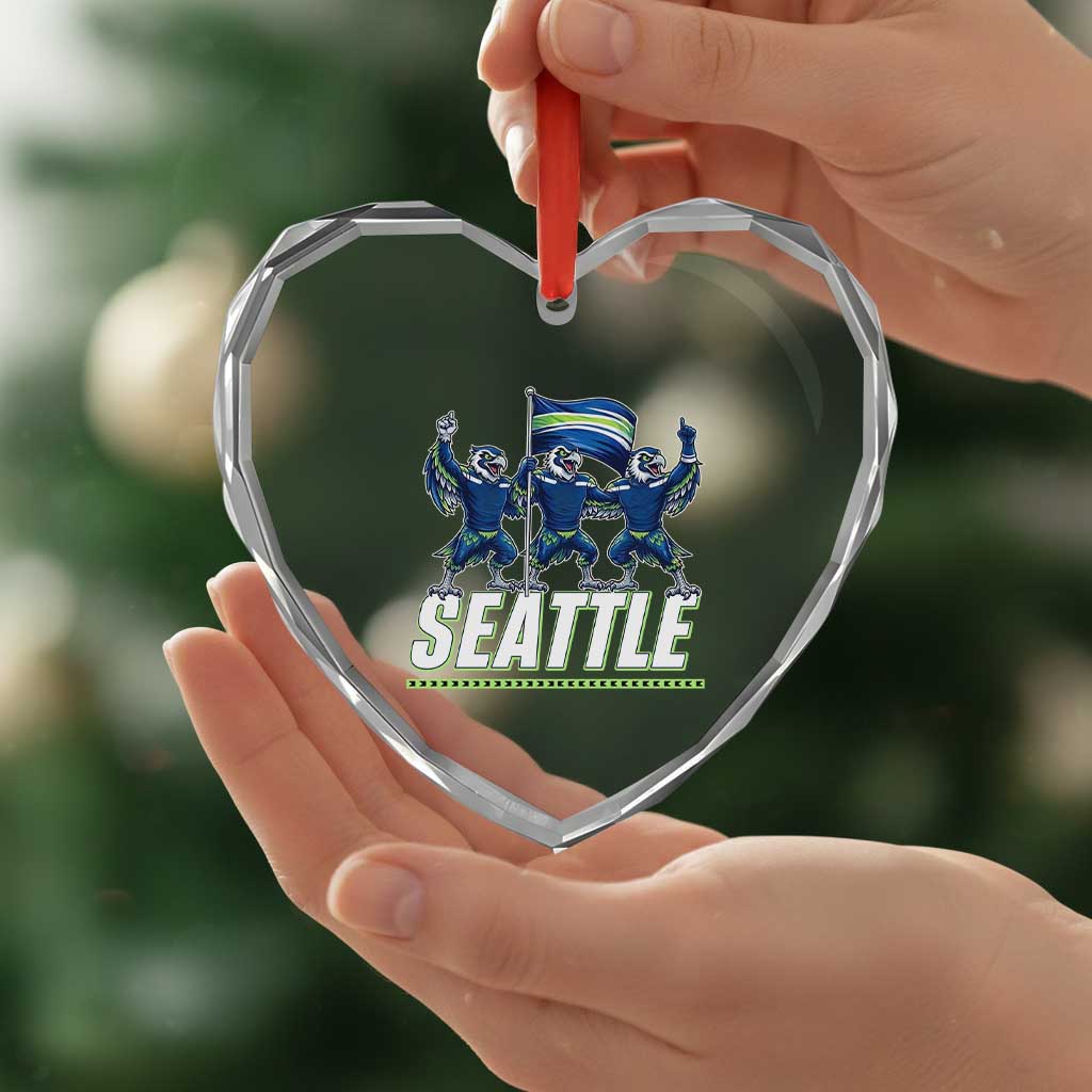 Seattle Fan Pride Victory Celebration Heart Crystal Glass Ornament Gift For Sports Lovers TS12 Print Your Wear