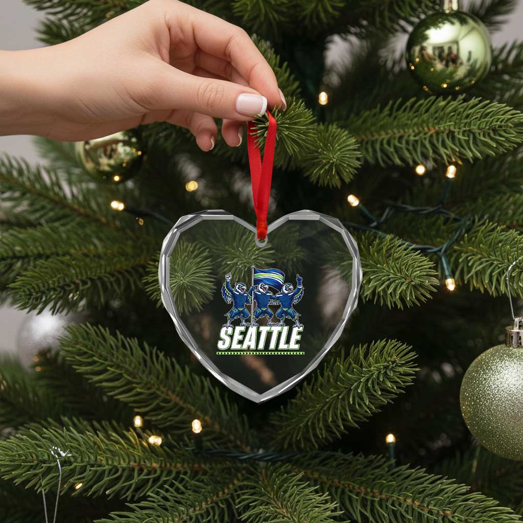 Seattle Fan Pride Victory Celebration Heart Crystal Glass Ornament Gift For Sports Lovers TS12 Print Your Wear